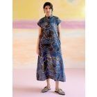 Blue Printed Cotton Flex Dress