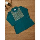 Green Gota Work Cotton Silk Kurta