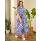 Blue Printed Cotton Dress