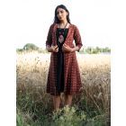 Black Cotton Dress with Printed Jacket - Set of 2