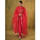 Dark Pink Silk Suit - Set of 3