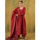 Maroon Silk Suit - Set of 3