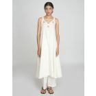 White Hand Embroidered Cotton Kurta with Pants - Set of 2