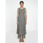 Black White Printed Cotton Kurta with Pants - Set of 2