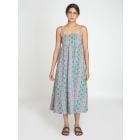 Blue Pink Printed Cotton Dress