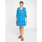 Blue Printed Cotton Dress