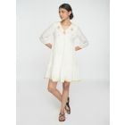 Whie Embroidered Cotton Dress