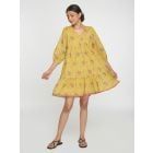 Yellow Printed Cotton Dress