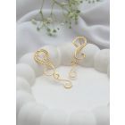 Gold Plated Handcrafted Brass Earrings