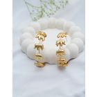 Gold Plated Handcrafted Brass Hoop Earrings