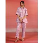 Pink Embroidered Cotton Poplin Co-ord Set- Set of 2