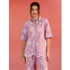 Pink Embroidered Cotton Poplin Shirt