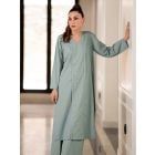 Blue Cotton Kurta with Pants- Set of 2