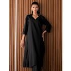 Black Cotton Kurta with Pants- Set of 2