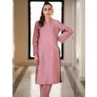 Mauve Cotton Kurta with Pants- Set of 2