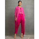 Pink Cotton Silk Co-ord Set- Set of 3
