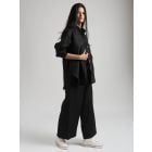Black Linen Oversized Shirt