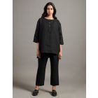 Black Linen Co-ord Set- Set of 2