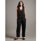 Black Linen Co-ord Set- Set of 2