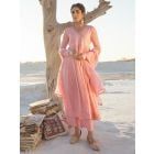 Light Pink Sequins Embroidered Cotton Mul Suit - Set of 3