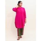 Pink Cotton Kurta with Pants - Set of 2