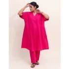 Pink Cotton Kurta with Pants - Set of 2