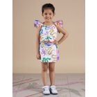 Multicolor Printed Cotton Poplin Co-ord Set- Set of 2