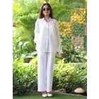 White Linen Co-ord Set - Set of 2