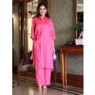 Pink Linen Tunic with Pants - Set of 2