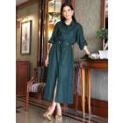Bottle Green Linen Dress