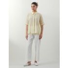 Light Yellow Embroidered Cotton Co-ord Set- Set of 2