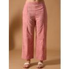 Pink Striped Cotton Pants