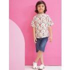 Cream Printed Cotton Shirt