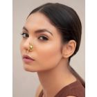 Gold Plated Handcrafted Brass Stud Nose Ring