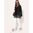 Black Embroidered Cotton Top