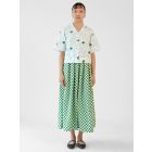 Green White Printed Cotton Co-ord Set- Set of 2
