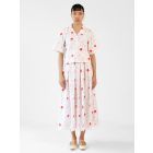 Red White Printed Cotton Co-ord Set- Set of 2