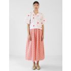 Red White Printed Cotton Co-ord Set- Set of 2