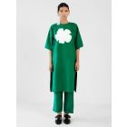 Green Applique Work Cotton Kurta with Pants- Set of 2