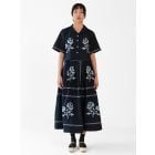 Black Embroidered Cotton Co-ord Set- Set of 2
