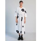 White Printed Cotton Dress
