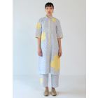 Blue Checkerd Cotton Applique Work Kurta with Pants- Set of 2