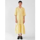Yellow Checkered Cotton Dress