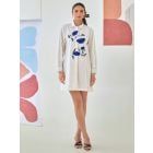 White Patch Work Cotton Dress