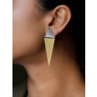 Dual Toned Handcrafted Brass Earrings