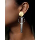 Dual Toned Handcrafted Brass Earrings