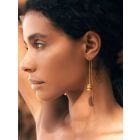 Gold Toned Handcrafted Brass Earrings