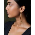 Gold Toned Handcrafted Brass Earrings