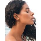 Gold Toned Handcrafted Brass Earrings