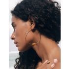 Gold Toned Handcrafted Brass Earrings